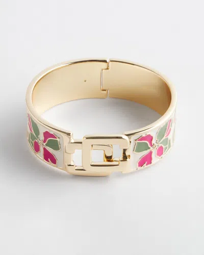 Chico's Click Floral Bracelet Size Medium/large In Multicolor