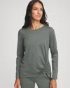 Chico's Cloud Asymmetrical Top In Eucalyptus In Green