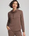 Chico's Cloud Cowlneck Top In Walnut In Brown