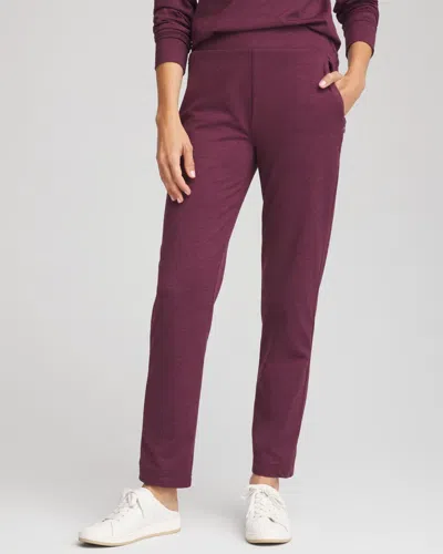 Chico's Cloud Tapered Ankle Pants In Blackened Burgundy
