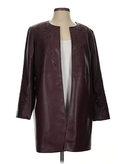 Pre-owned Chico's Coat In Burgundy