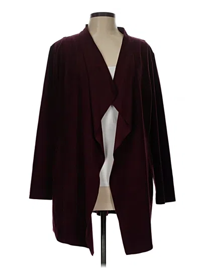 Pre-owned Chico's Coat In Burgundy