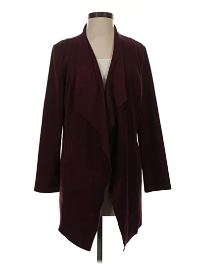 Pre-owned Chico's Coat In Burgundy