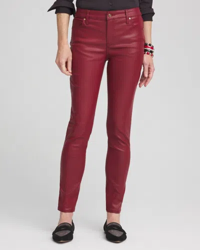 Chico's Girlfriend Coated Ankle Jeans In Size 16 |  In Caress Sky