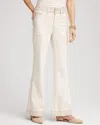 Chico's Colorblock Wide Flare Jeans In Neutral Size 18 |  In Neutral