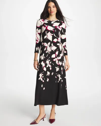 Chico's Column Knit Maxi Dress In Black