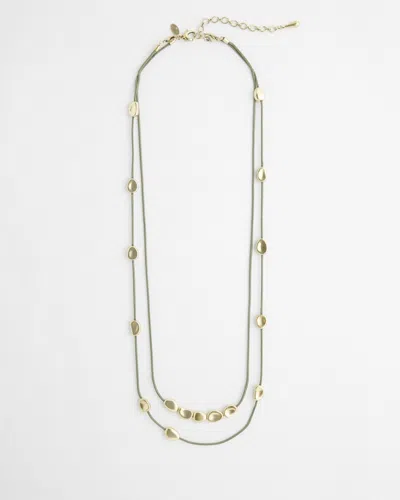Chico's Convertible Doubel Strand Necklace |  In Gold