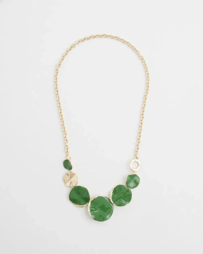 Chico's Convertible Enamel Necklace |  In Verdant Green