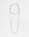 Chico's Convertible White Stone Necklace |  In Blue/white