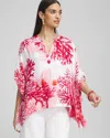 Chico's Coral Reef Motif Poncho In