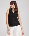Chico's Cowl-neck Tank Top In Black Size 16/18 |  In Black