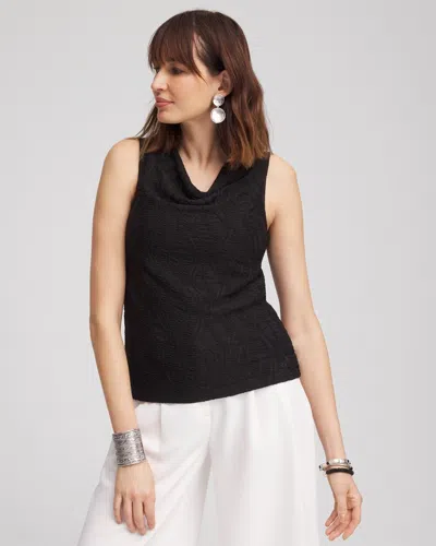 Chico's Cowl-neck Tank Top In Black Size 16/18 |