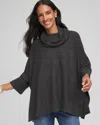 Chico's Cowlneck Poncho In Gray In Gray