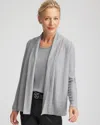 Chico's Cozy Cardigan Sweater Twinset In Fog Heather Gray In Gray