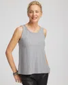 Chico's Cozy Tank Twinset In Fog Heather Gray In Gray