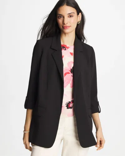 Chico's Crepe Blazer In Black