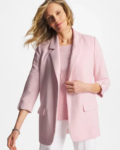 Chico's Crepe Blazer In Sweet Blossom