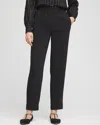 Chico's Crepe Side-zip Tapered Ankle Pants In Black Size 20 |  In Black