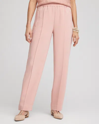 Chico's Crepe Side-zip Tapered Ankle Pants In French Blush Size 14 |