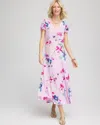 Chico's Crepe V-neck Maxi Dress In Lavender