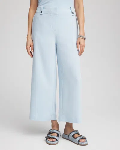 Chico's Crepe Wide-leg Culotte Pants In Crystal Springs Size 12 |