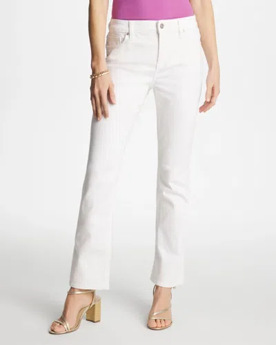 Chico's Cropped Girlfriend Kick-flare Jeans In White