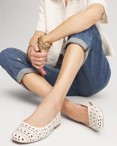 Chico's Cutout Ballet Flats In White
