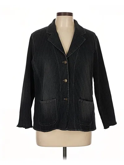 Pre-owned Chico's Denim Jacket In Black