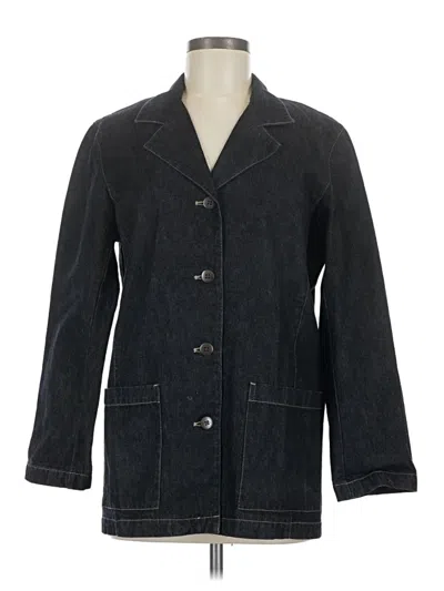 Pre-owned Chico's Denim Jacket In Black