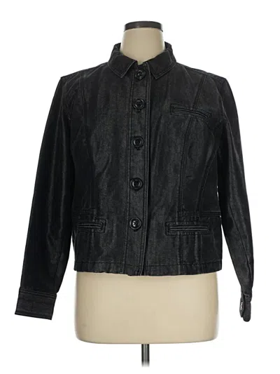 Pre-owned Chico's Denim Jacket In Black
