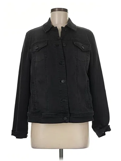 Pre-owned Chico's Denim Jacket In Black