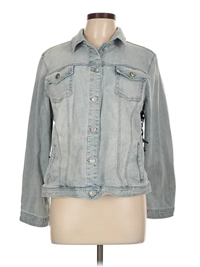 Pre-owned Chico's Denim Jacket In Gray