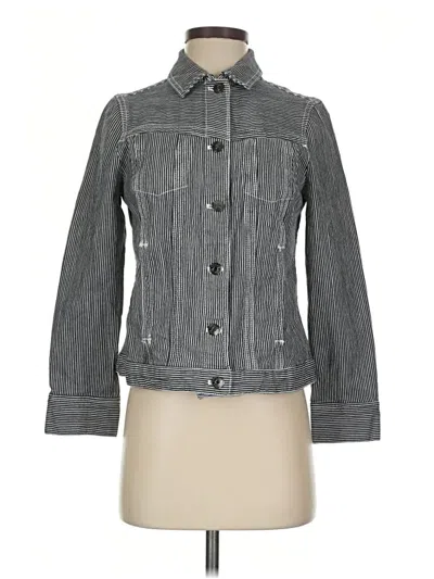 Pre-owned Chico's Denim Jacket In Gray