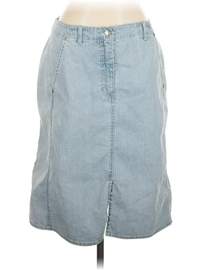 Pre-owned Chico's Denim Skirt In Blue
