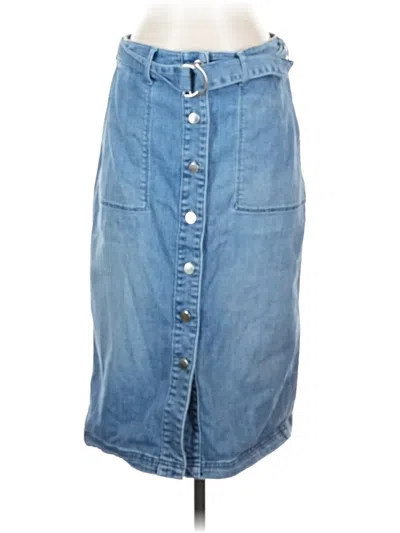 Pre-owned Chico's Denim Skirt In Blue