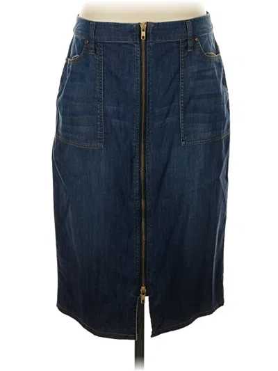 Pre-owned Chico's Denim Skirt In Blue