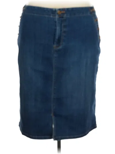 Pre-owned Chico's Denim Skirt In Blue