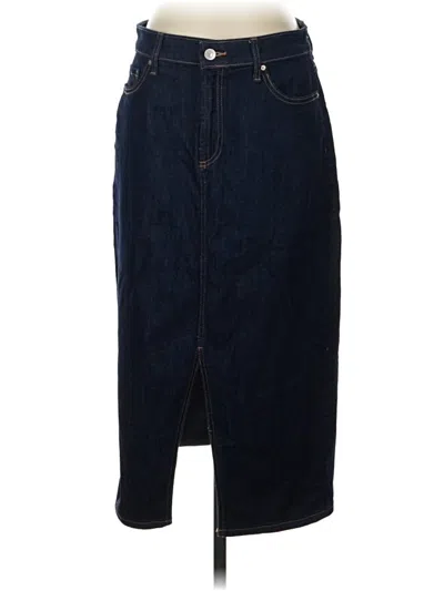 Pre-owned Chico's Denim Skirt In Blue