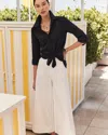 Chico's Denim Trousers Culottes In White Size 14 |  In White
