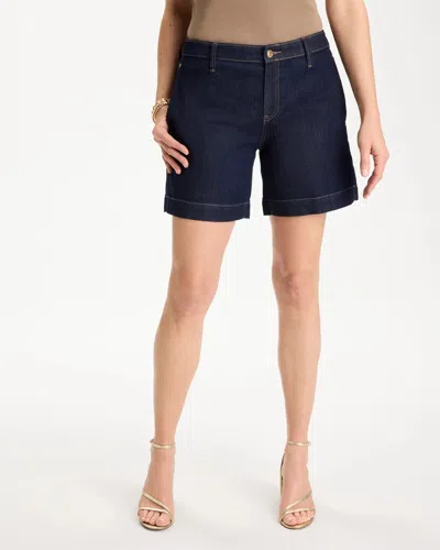 Chico's Denim Trousers Shorts In Cedar Rinse In Blue