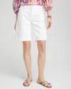 Chico's Denim Trousers Shorts In White In White