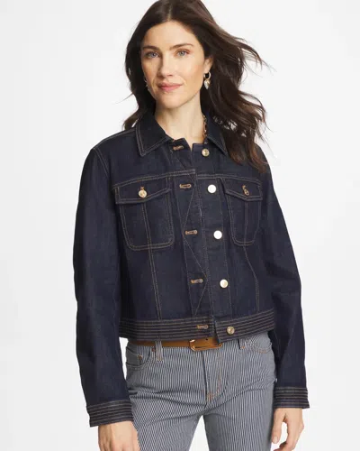Chico's Denim Trucker Jacket In Cedar Rinse