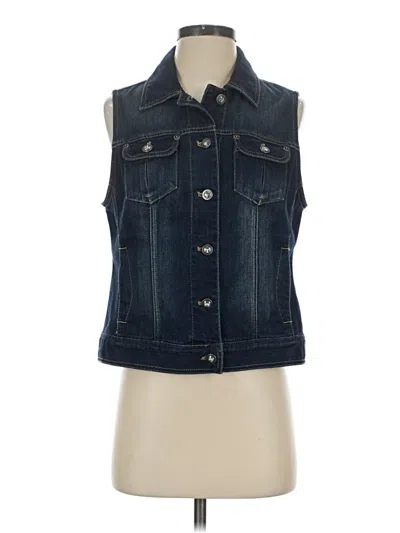 Pre-owned Chico's Denim Vest In Blue