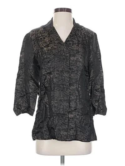 Pre-owned Chico's Design 3/4 Sleeve Blouse In Gray