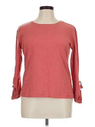 Pre-owned Chico's Design 3/4 Sleeve T-shirt In Red