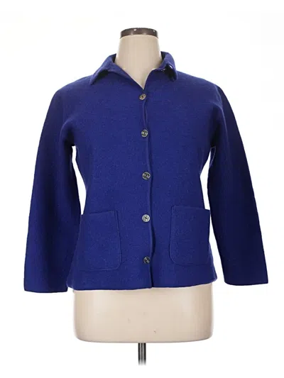 Pre-owned Chico's Design Blazer Jacket In Blue