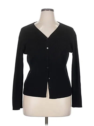 Pre-owned Chico's Design Cardigan Sweater In Black