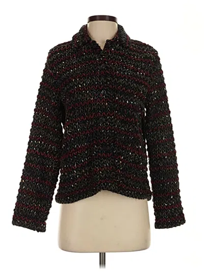 Pre-owned Chico's Design Cardigan Sweater In Black