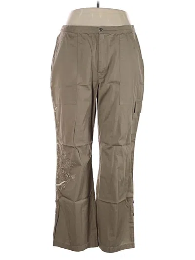 Pre-owned Chico's Design Cargo Pants In Green