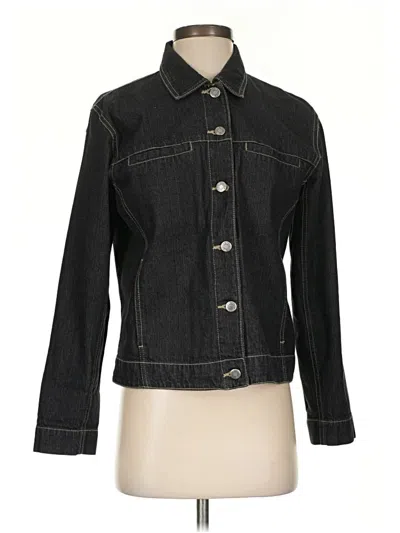 Pre-owned Chico's Design Denim Jacket In Black
